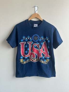 Vintage 1996 USA 100 Years of Olympic Teams T-Shirt Size M